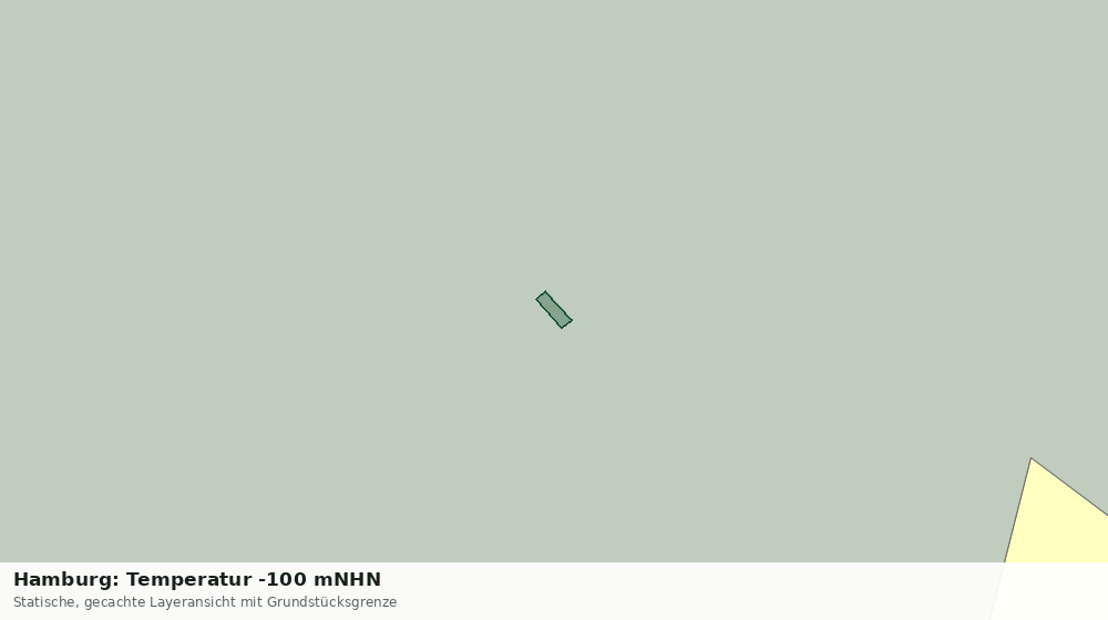 Statische Kartenansicht: Hamburg: Temperatur -100 mNHN