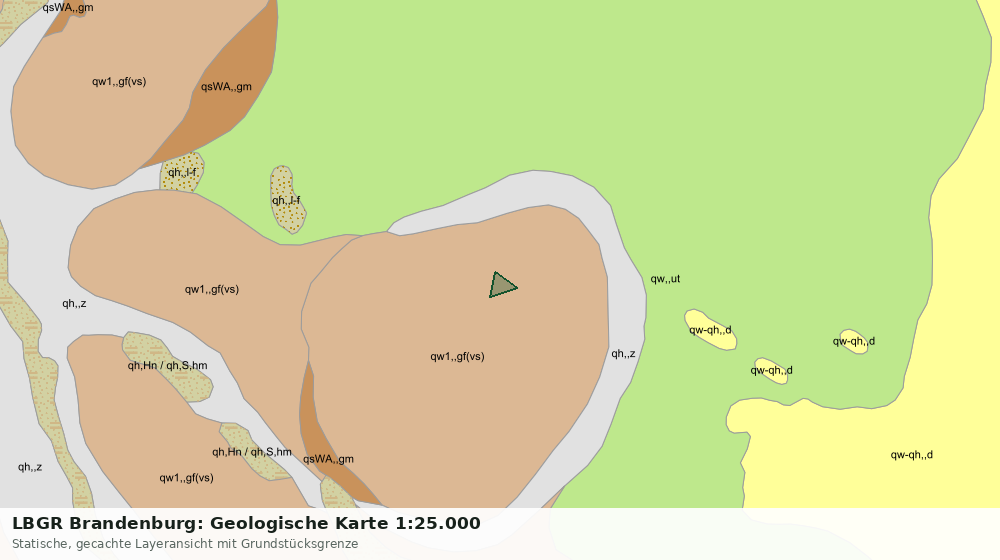 Statische Kartenansicht: LBGR Brandenburg: Geologische Karte 1:25.000