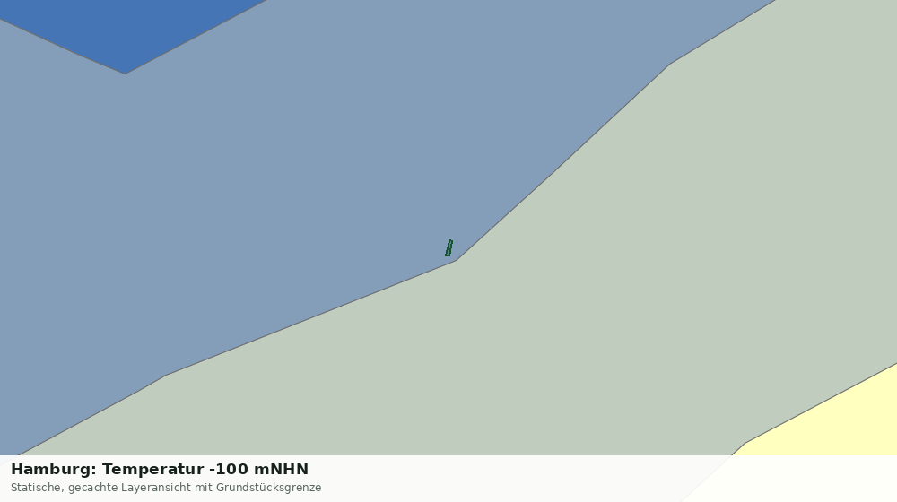 Statische Kartenansicht: Hamburg: Temperatur -100 mNHN