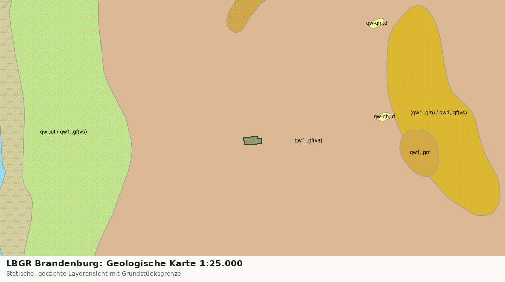 Statische Kartenansicht: LBGR Brandenburg: Geologische Karte 1:25.000