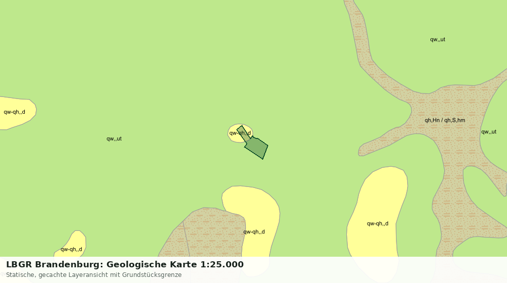 Statische Kartenansicht: LBGR Brandenburg: Geologische Karte 1:25.000