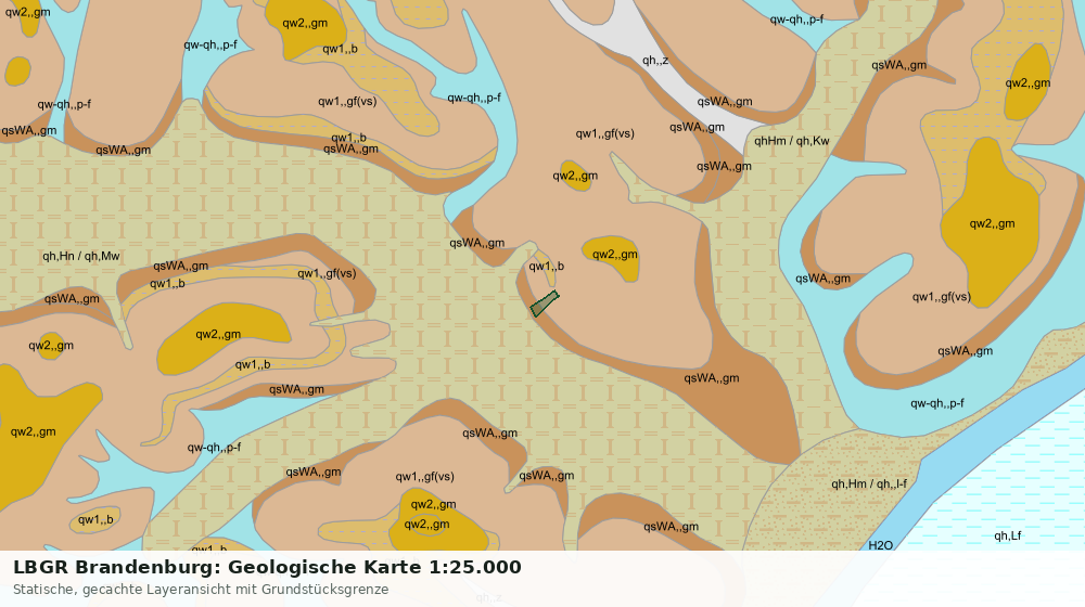 Statische Kartenansicht: LBGR Brandenburg: Geologische Karte 1:25.000