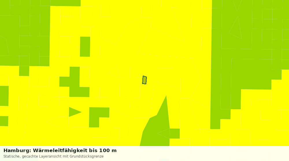 Statische Kartenansicht: Hamburg: Wärmeleitfähigkeit bis 100 m