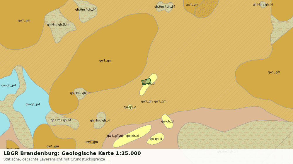 Statische Kartenansicht: LBGR Brandenburg: Geologische Karte 1:25.000