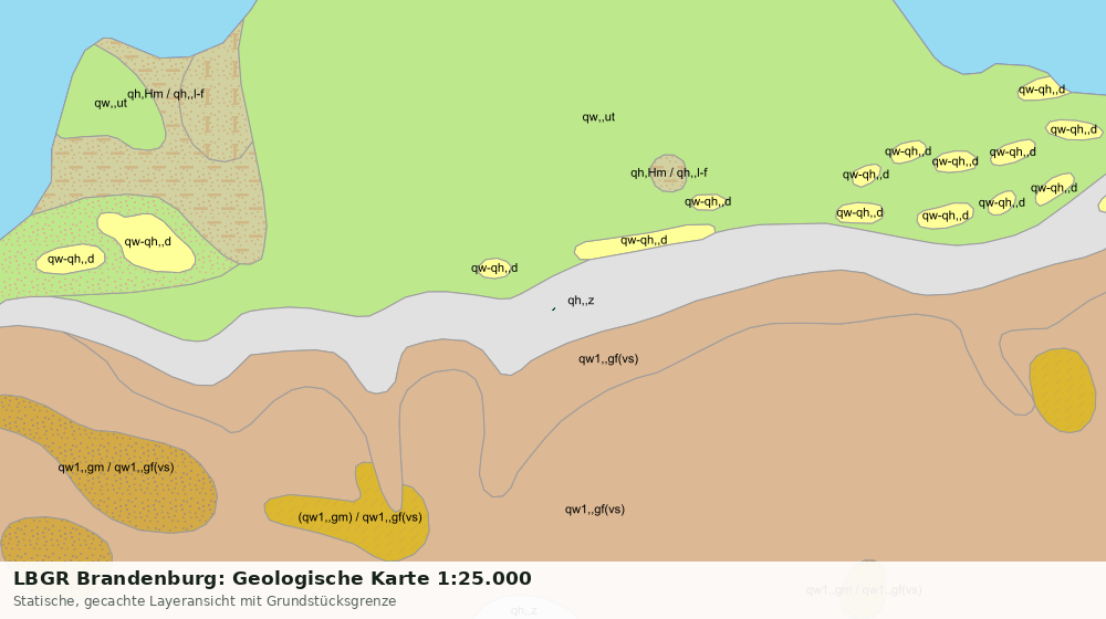 Statische Kartenansicht: LBGR Brandenburg: Geologische Karte 1:25.000