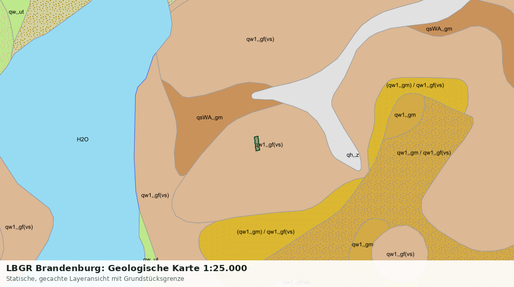Statische Kartenansicht: LBGR Brandenburg: Geologische Karte 1:25.000