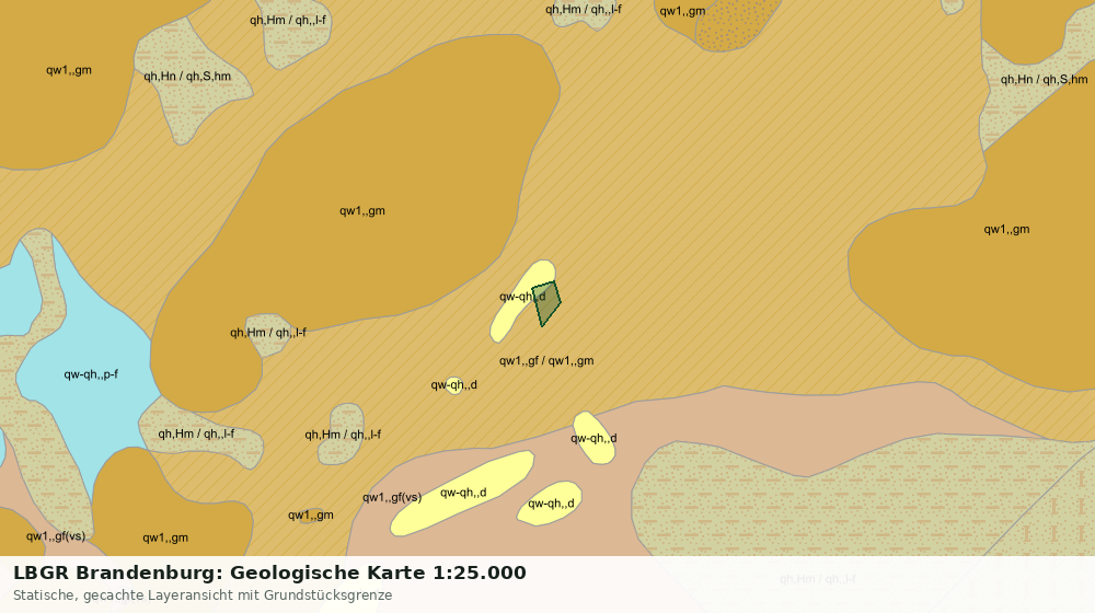 Statische Kartenansicht: LBGR Brandenburg: Geologische Karte 1:25.000