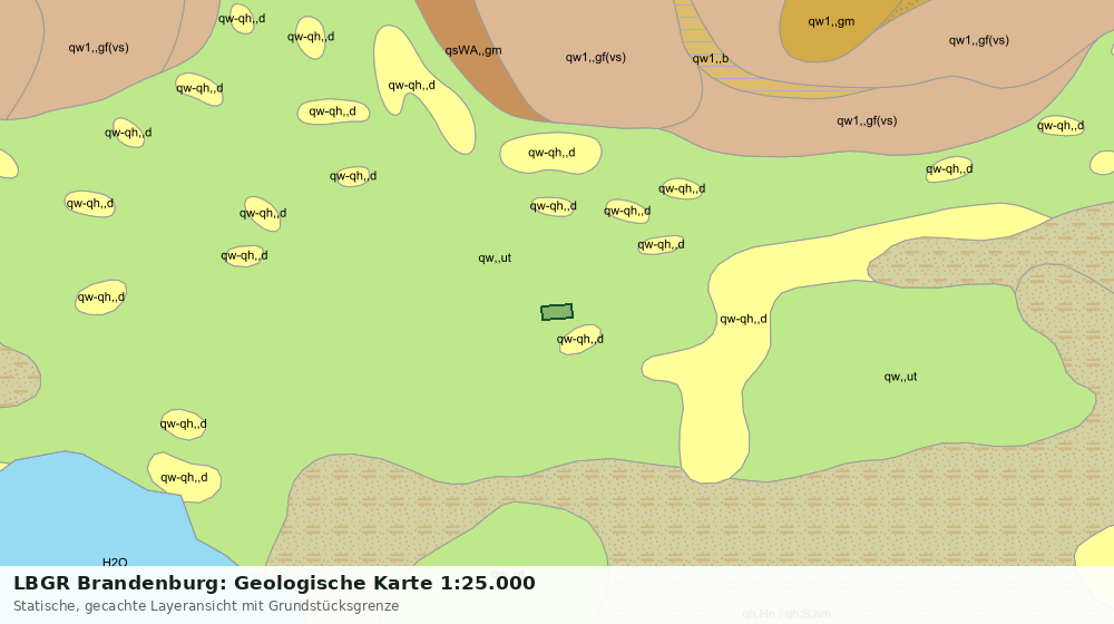 Statische Kartenansicht: LBGR Brandenburg: Geologische Karte 1:25.000