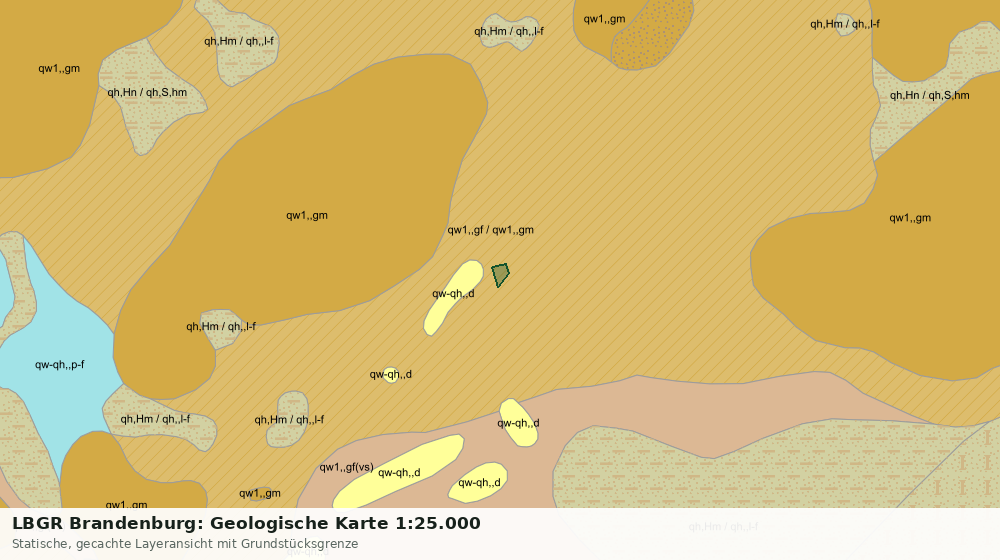 Statische Kartenansicht: LBGR Brandenburg: Geologische Karte 1:25.000