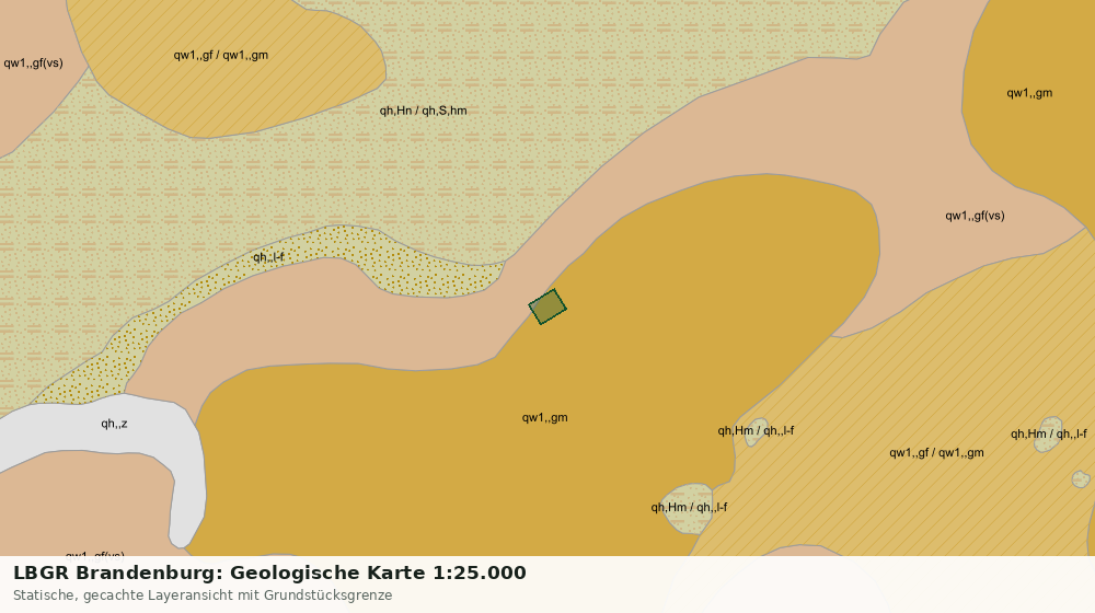 Statische Kartenansicht: LBGR Brandenburg: Geologische Karte 1:25.000