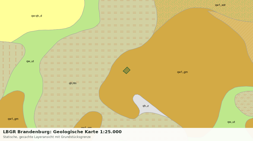 Statische Kartenansicht: LBGR Brandenburg: Geologische Karte 1:25.000