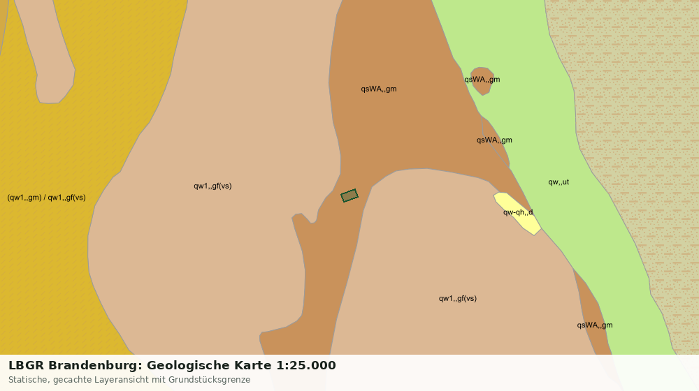 Statische Kartenansicht: LBGR Brandenburg: Geologische Karte 1:25.000