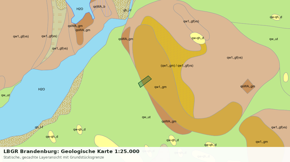 Statische Kartenansicht: LBGR Brandenburg: Geologische Karte 1:25.000