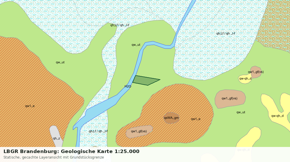 Statische Kartenansicht: LBGR Brandenburg: Geologische Karte 1:25.000