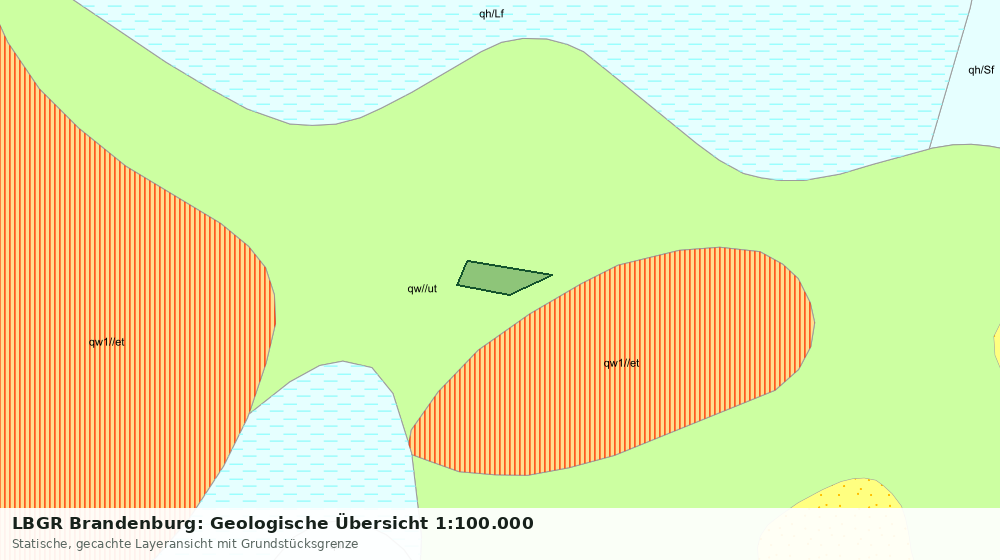 Statische Kartenansicht: LBGR Brandenburg: Geologische Übersicht 1:100.000