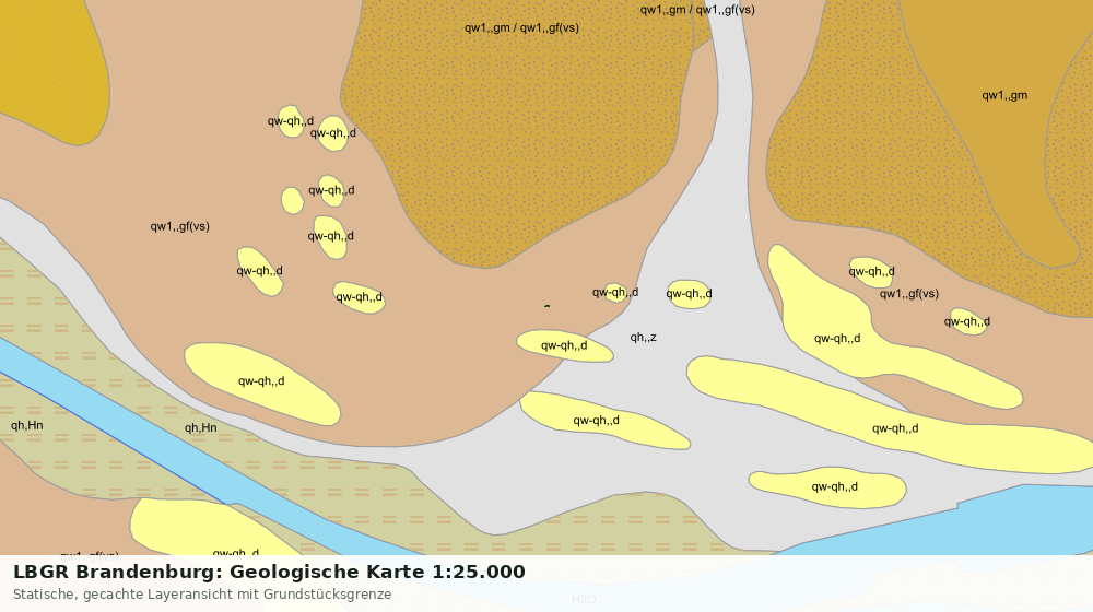 Statische Kartenansicht: LBGR Brandenburg: Geologische Karte 1:25.000