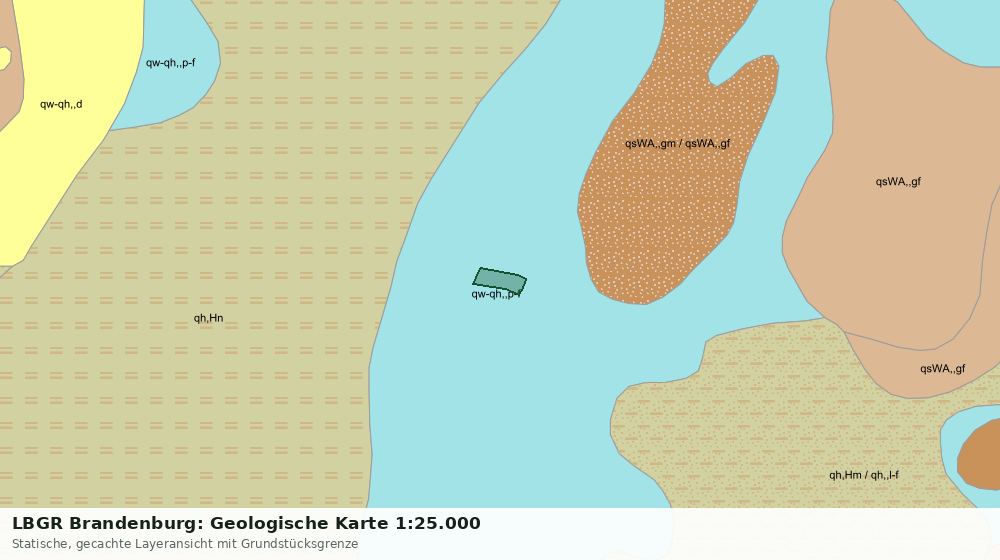 Statische Kartenansicht: LBGR Brandenburg: Geologische Karte 1:25.000