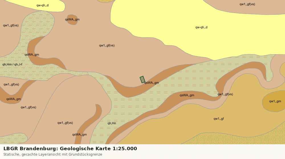 Statische Kartenansicht: LBGR Brandenburg: Geologische Karte 1:25.000