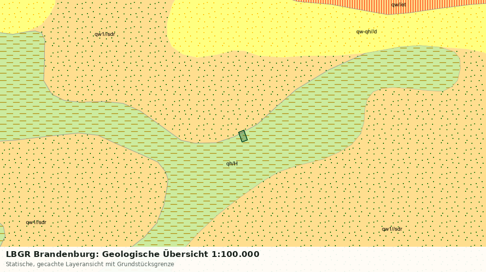 Statische Kartenansicht: LBGR Brandenburg: Geologische Übersicht 1:100.000