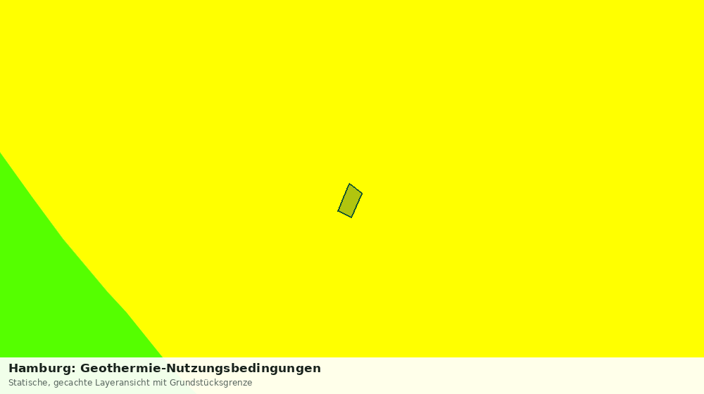 Statische Kartenansicht: Hamburg: Geothermie-Nutzungsbedingungen