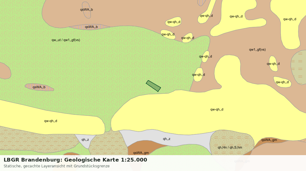 Statische Kartenansicht: LBGR Brandenburg: Geologische Karte 1:25.000