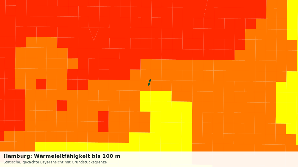 Statische Kartenansicht: Hamburg: Wärmeleitfähigkeit bis 100 m