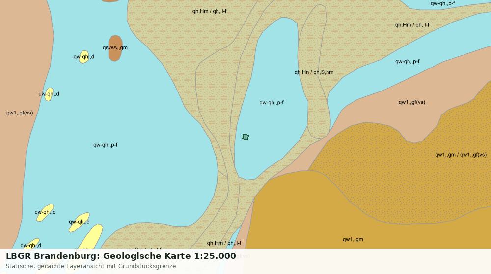 Statische Kartenansicht: LBGR Brandenburg: Geologische Karte 1:25.000