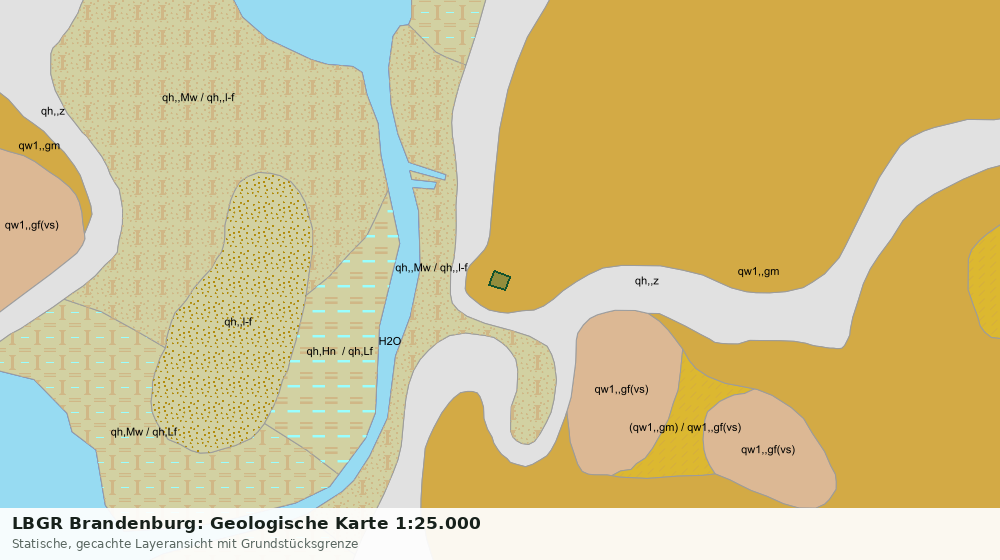 Statische Kartenansicht: LBGR Brandenburg: Geologische Karte 1:25.000