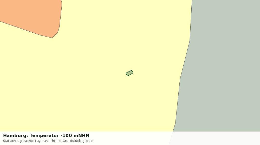 Statische Kartenansicht: Hamburg: Temperatur -100 mNHN