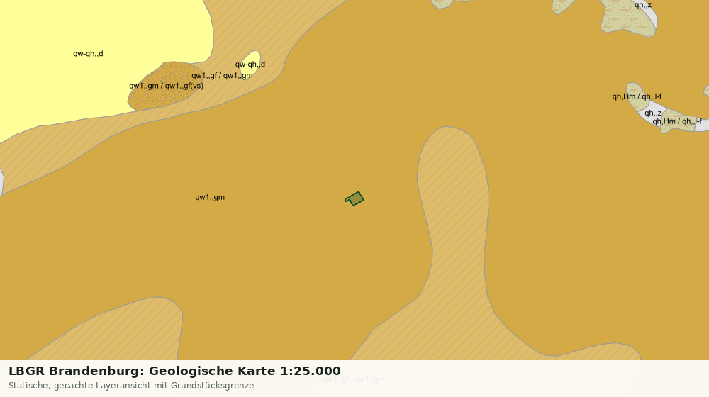 Statische Kartenansicht: LBGR Brandenburg: Geologische Karte 1:25.000
