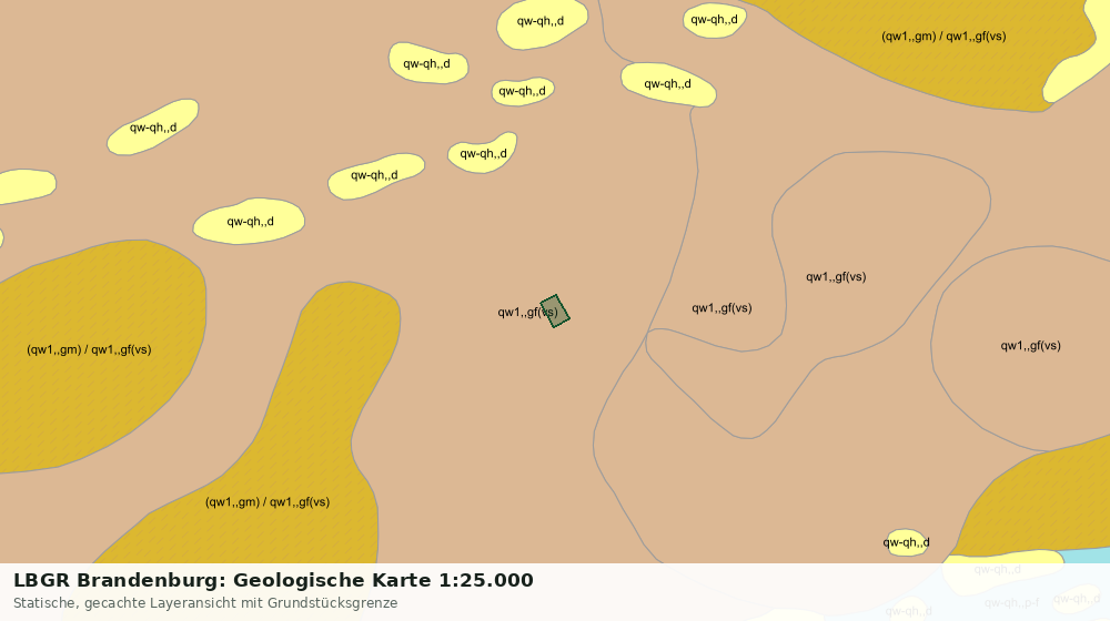 Statische Kartenansicht: LBGR Brandenburg: Geologische Karte 1:25.000
