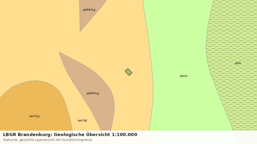 Statische Kartenansicht: LBGR Brandenburg: Geologische Übersicht 1:100.000