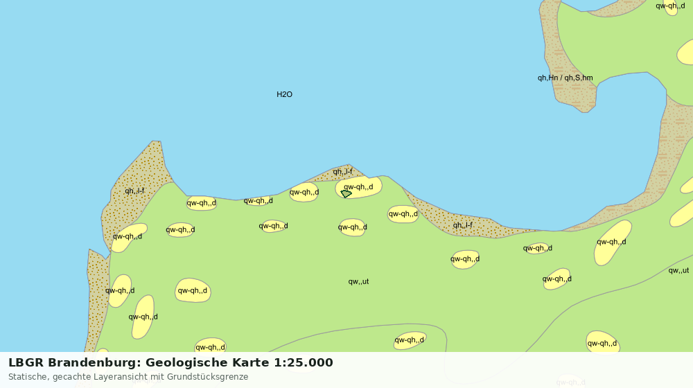 Statische Kartenansicht: LBGR Brandenburg: Geologische Karte 1:25.000