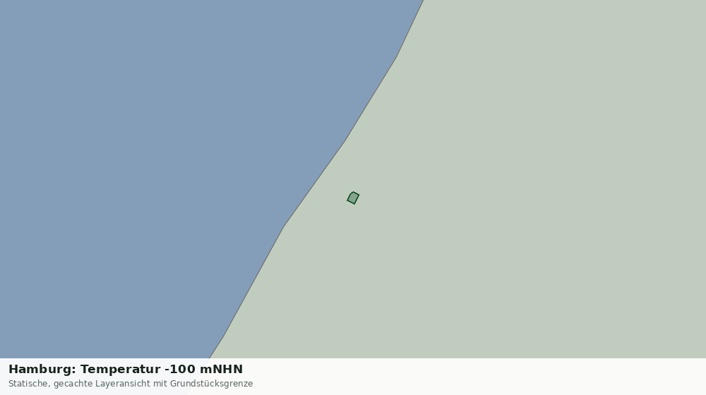 Statische Kartenansicht: Hamburg: Temperatur -100 mNHN