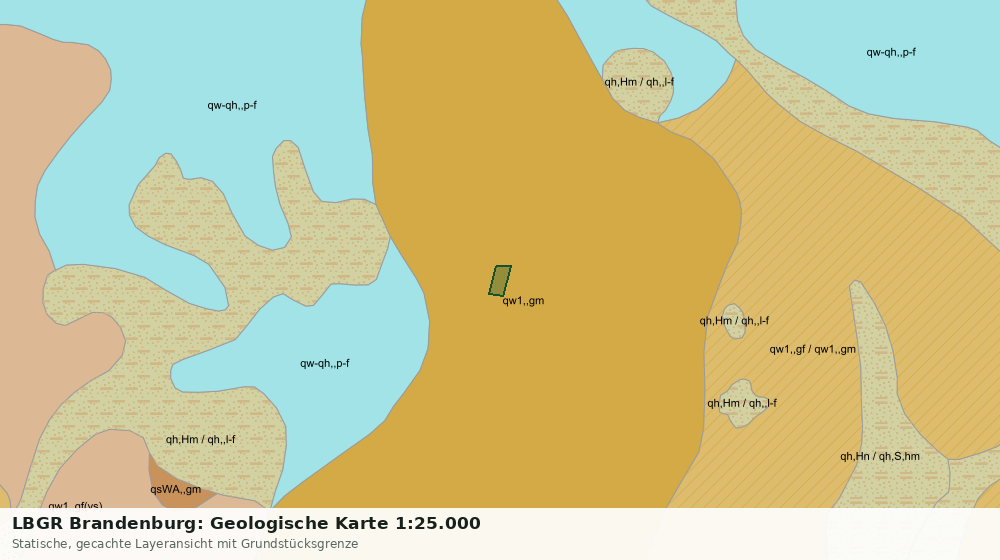 Statische Kartenansicht: LBGR Brandenburg: Geologische Karte 1:25.000