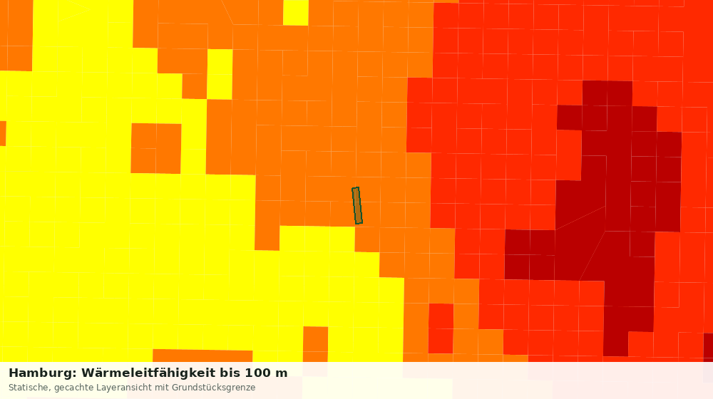 Statische Kartenansicht: Hamburg: Wärmeleitfähigkeit bis 100 m