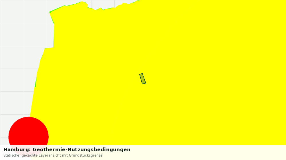 Statische Kartenansicht: Hamburg: Geothermie-Nutzungsbedingungen