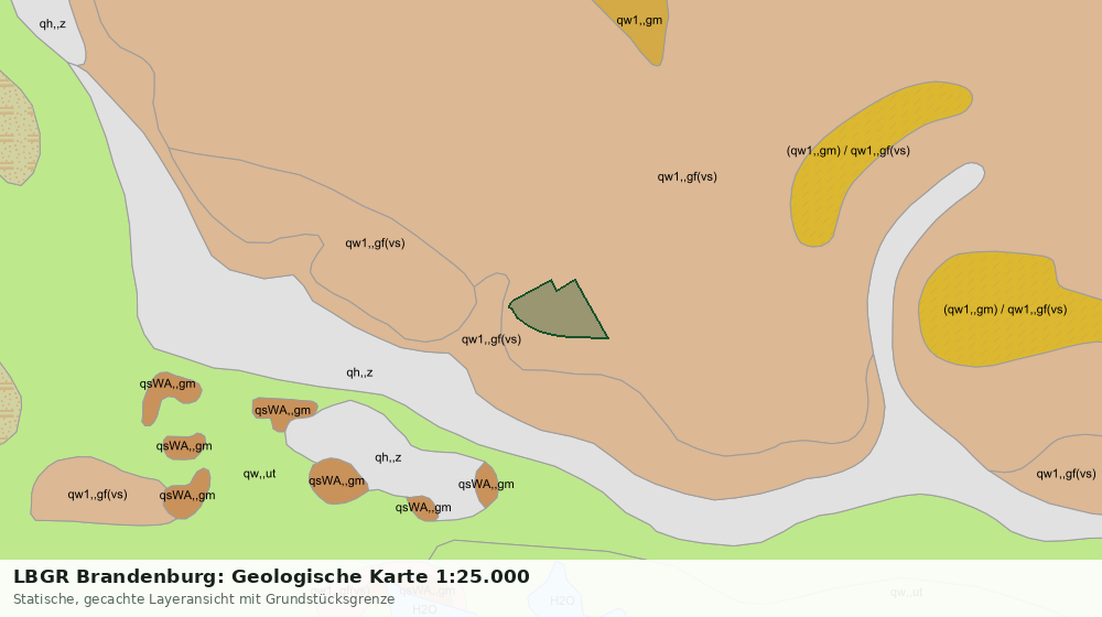 Statische Kartenansicht: LBGR Brandenburg: Geologische Karte 1:25.000