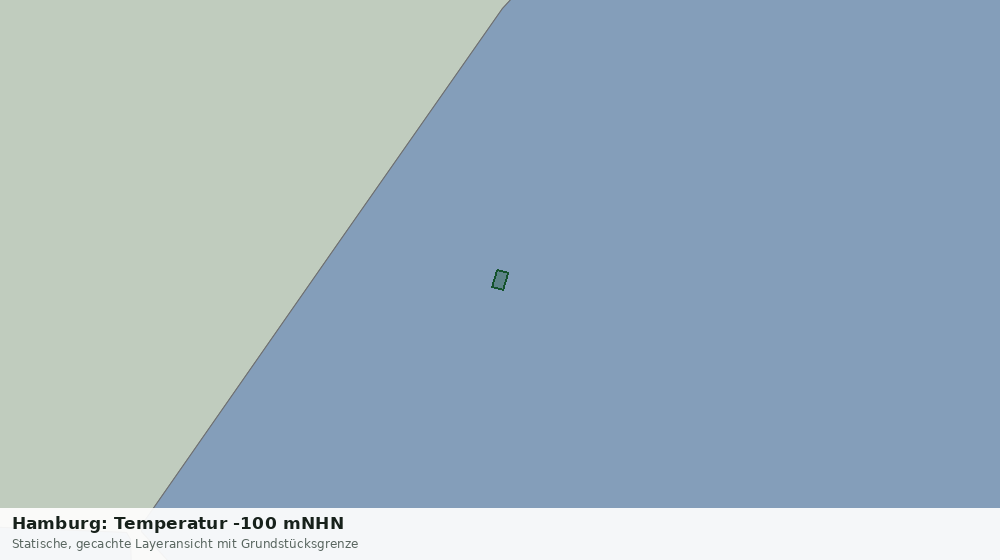 Statische Kartenansicht: Hamburg: Temperatur -100 mNHN