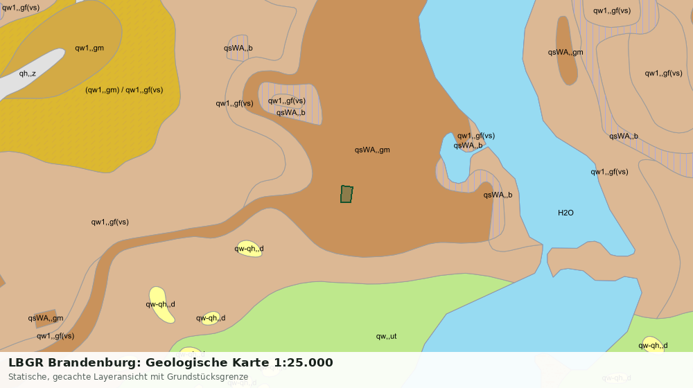 Statische Kartenansicht: LBGR Brandenburg: Geologische Karte 1:25.000