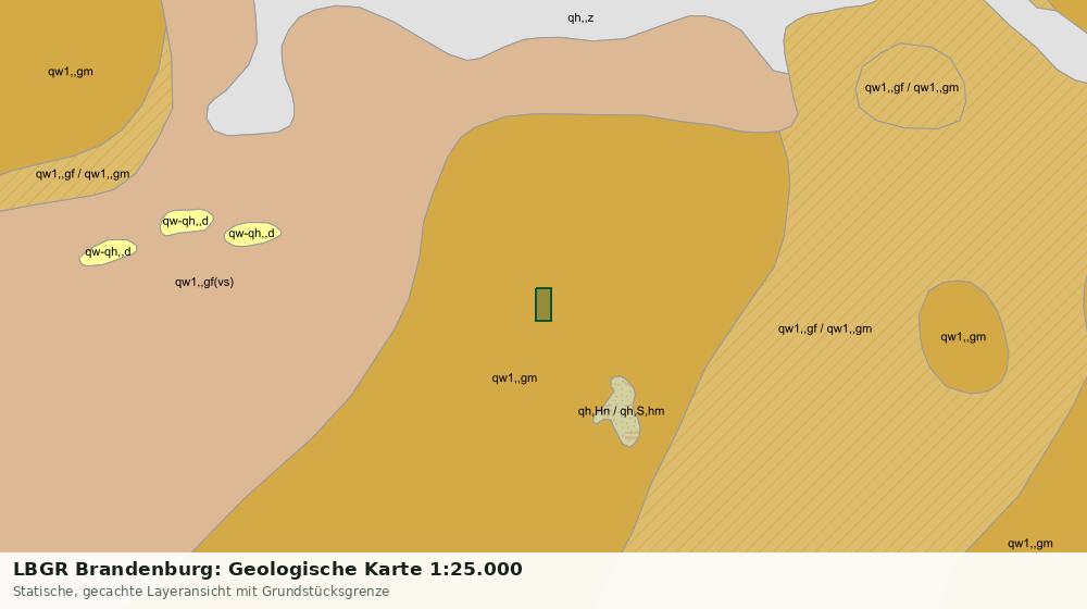 Statische Kartenansicht: LBGR Brandenburg: Geologische Karte 1:25.000