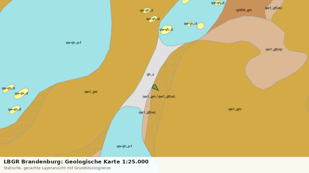 Statische Kartenansicht: LBGR Brandenburg: Geologische Karte 1:25.000