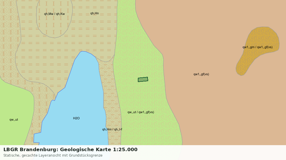Statische Kartenansicht: LBGR Brandenburg: Geologische Karte 1:25.000