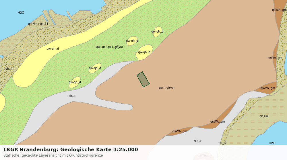 Statische Kartenansicht: LBGR Brandenburg: Geologische Karte 1:25.000