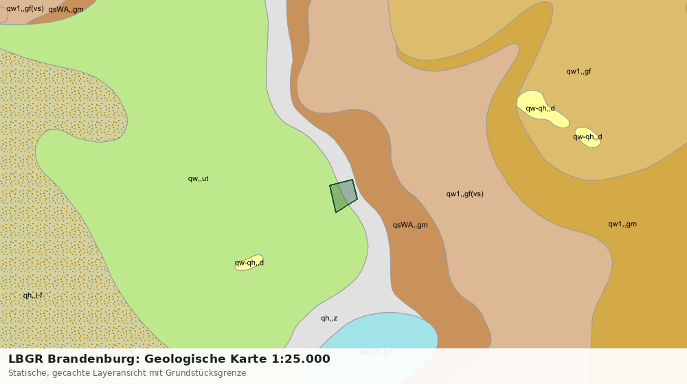 Statische Kartenansicht: LBGR Brandenburg: Geologische Karte 1:25.000