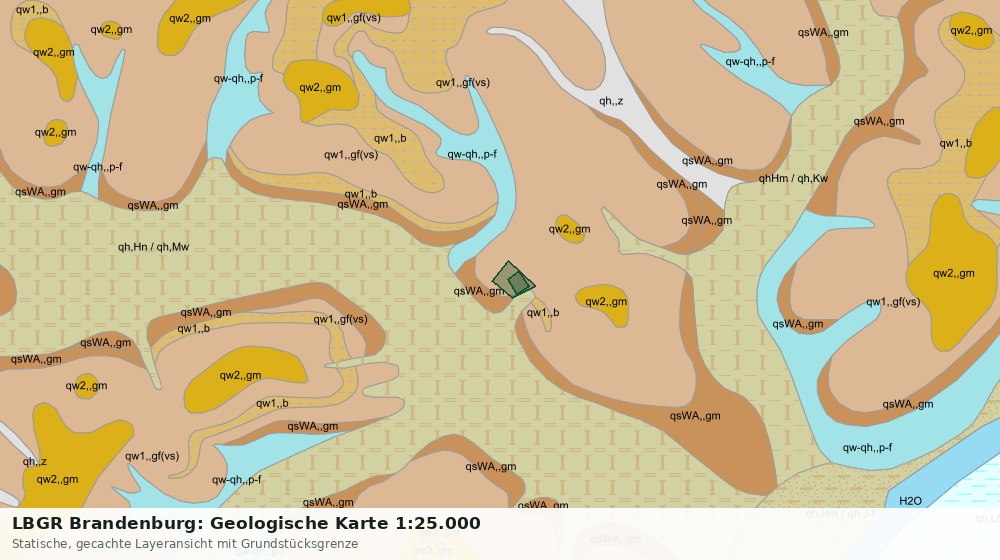 Statische Kartenansicht: LBGR Brandenburg: Geologische Karte 1:25.000