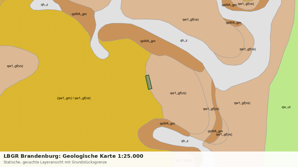 Statische Kartenansicht: LBGR Brandenburg: Geologische Karte 1:25.000