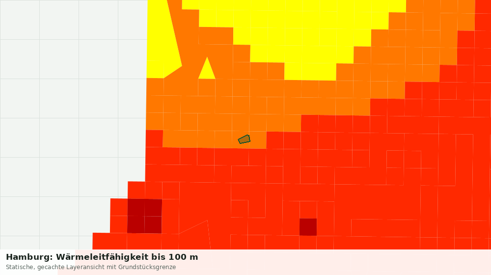 Statische Kartenansicht: Hamburg: Wärmeleitfähigkeit bis 100 m