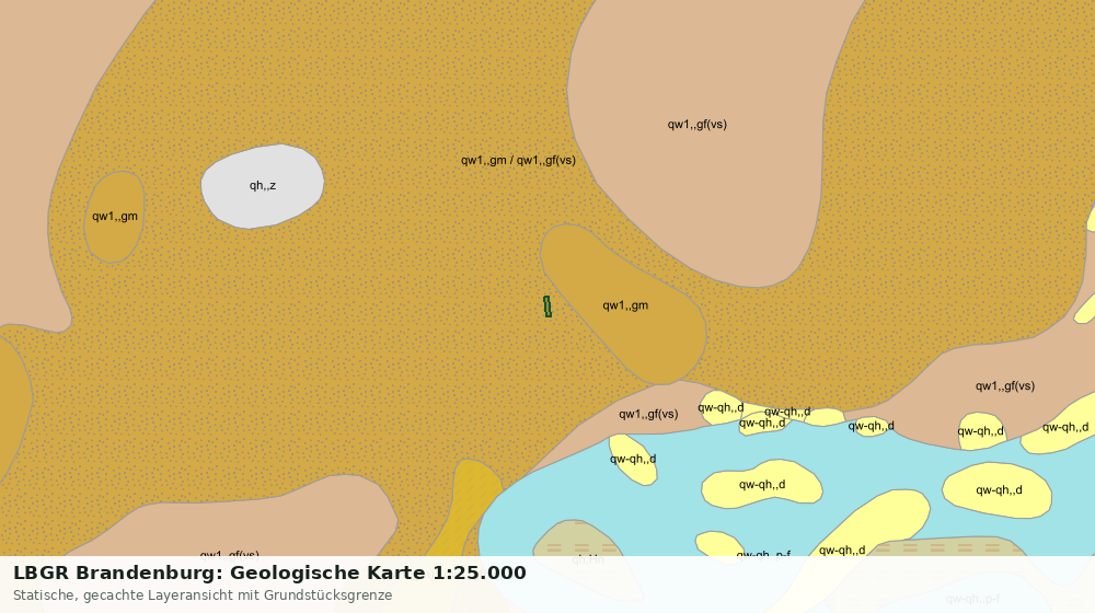 Statische Kartenansicht: LBGR Brandenburg: Geologische Karte 1:25.000