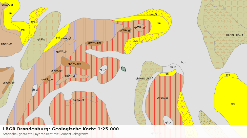 Statische Kartenansicht: LBGR Brandenburg: Geologische Karte 1:25.000